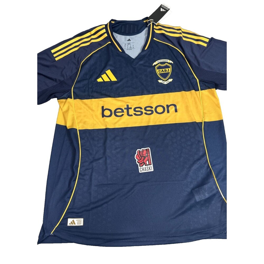 Adidas Boca Juniors 25/26 Indigo Gold Home Authentic Jersey JJ4282 Men's XL NEW